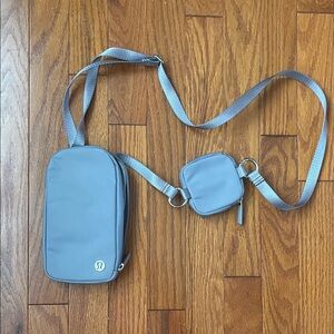 Lululemon Athletica Blue Crossbody Bag with Mini Pouch